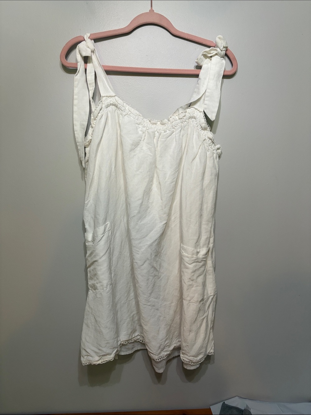 Show Me Your MuMu white Tie-Shoulder mini sundress, size XXL